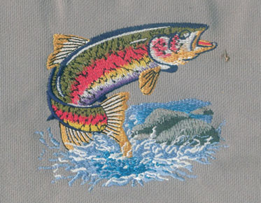 embroidery fish sewout